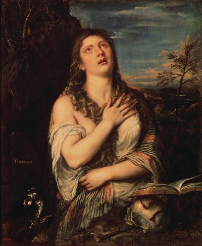 Repentant Mary Magdalene by Tiziano Vecelli